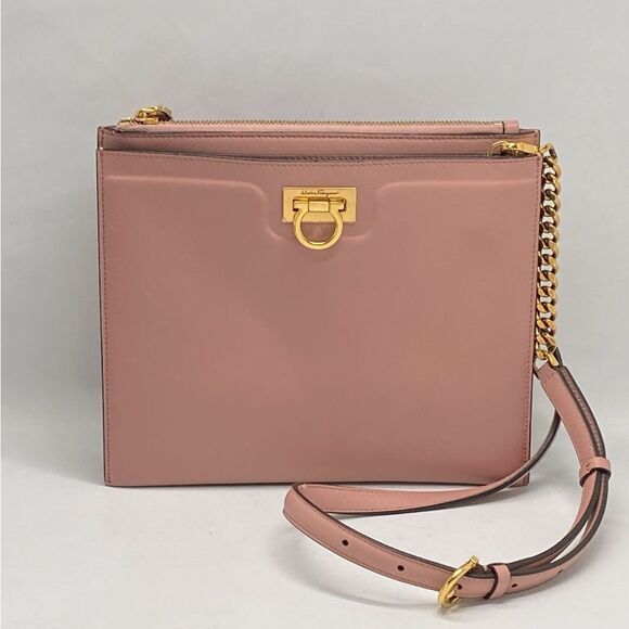 Salvatore Ferragamo Trifolio Pink Shoulder Bag - Picture 2 of 16